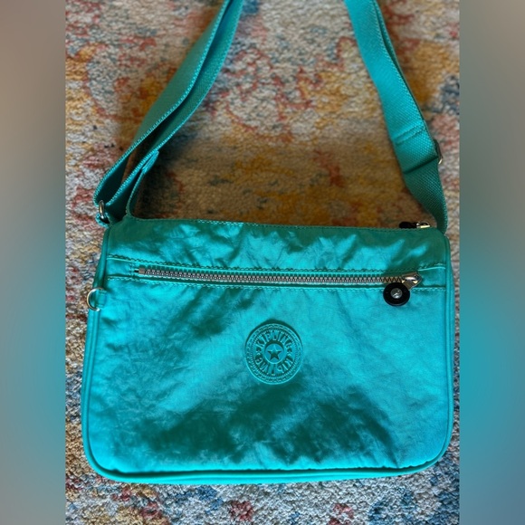 Kipling Callie Bright Jade Turquoise Crossbody Shoulder Bag - Picture 2 of 5